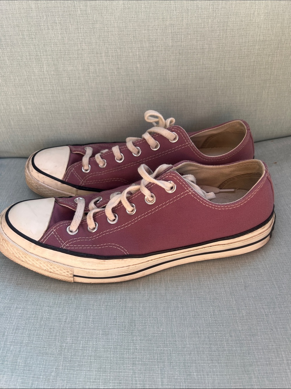 Converse Low-Top Canvas Sneakers in Dusty Rose